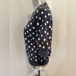 Tea N Rose Tea & Rose Sz: S Dark Dusty Gray Polka Dot Short Balloon Sleeve Sweater. Photo 3