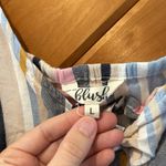 Hint of Blush  tie front button down striped midi dress Photo 2