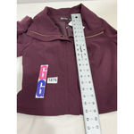 Girls Junior 7th Ave Suiting Ny & Co Burgandy Zip Up Cropped Jacket Size 0 NWT Red Photo 7