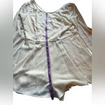 Illa Illa  Women's Ivory Long‎ Sleeve Scoop short jumpsuit M Photo 4