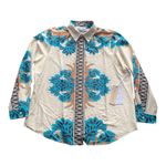 Sweet Rain  Plus Size Silky Style Long Sleeve Button Down‎ 100% Polyester Shirt Photo 3
