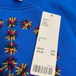 Urban Outfitters Be Kind Embroidered Cropped Sweatshirt NWT Size S - Blue Photo 8