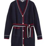 Vigoss NEW  Navy Red & White Stripe Cozy Academia Old Money American Cardigan M Photo 0