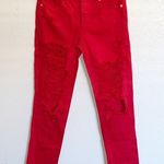 Lucky Brand  Red Distressed Sienna Boyfriend Jeans Photo 0