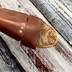 Thakoon Addition Leather Slingback Stud Detail Wood Clog Sandals​​​​ Brown Size 7.5 Photo 5