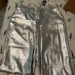 Abercrombie & Fitch Silver Leather Pants Photo 5