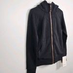 Lululemon  Scuba Full-Zip Hoodie - Black / Rose Gold - Women's Size 8 - LW3JGYS Photo 2