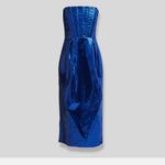 Bronx and Banco  Women's Blue Sequined Strapless Corset Sheath Dress Photo 2