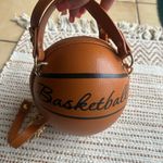 Basketball Shaped Crossbody Bag NWOT Brown Photo 2