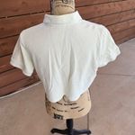 Adidas Light Neon Yellow Cropped Polo Shirt Photo 3