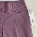 Liz Claiborne NWT Mauve Trousers with Button Accents 4P Petite Pleated Photo 1