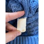 Vintage Country Sophisticates Blue Cable Open Knit Pullover Sweater USA Small Photo 5