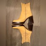 ASOS  DESIGN Rochelle Premium Leather Platform Heeled Camel Boots Made Spain Sz 6 Photo 8