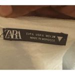 ZARA  Blue Floral Mini Dress with‎ Belt Spaghetti Straps Size L Photo 5