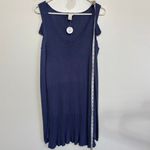 Chico's  Steel Blue Cold Sholder Tunic Knit Top Size 3 / XL Photo 3