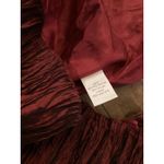 Phoebe Couture  strapless Maroon iridescent Crinkle ruched Evening Gown Size 2 Photo 7