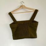 Abercrombie & Fitch NWT Linen Foldover Square Neck Sleeveless Crop Top - Small Photo 1