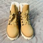 Red Dress Boutique Red Dress Kennedy In Step Lace Up Boots Faux Sherpa Faux Leather Khaki 7.5 Photo 5