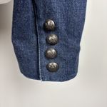 Ralph Lauren  Jeans Co Denim Blazer Jacket Womens Medium Dark Blue Stretch Preppy Photo 5