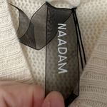 NWT NAADAM Cashmere Loose Drape Open Back V Neck Pullover Sweater White Photo 5