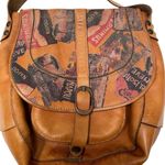 Patricia Nash  Vintage Patch leather saddle bag Nepali Coast Hawaii suede inside Photo 2