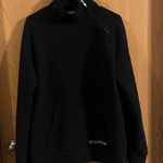 Peloton  Black Ribbed High-Neck Quarter Zip Sweatshirt Large Photo 0
