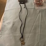 3D Belt Co 22” Necklace Pendant Gold Tone Key Star Live Love Laugh 2.75” H New Black Photo 4