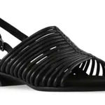 Munro  Sandal Size 10 Black Leather Open Toe Block Heel Photo 0