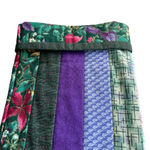 Handmade  Quilted Patchwork Barn Jacket Green Purple Floral Log Cabin Size XL/1X Photo 5