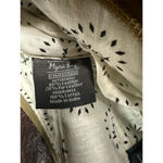 Myra Bag Unisex Brown Embossed Leather & Cowhide Backpack Medium Photo 6