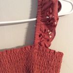 Cotton On Small S womens tube top eyelet sleeves dark pink stretch boho Photo 1