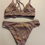 Hurley Women's Quick Dry Max Decay Compression Bikini Surf set Elemental Rose Photo 2