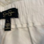 Jessica Simpson  White Linen Trousers size L brand new two front pockets Photo 8