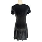 American Vintage 90s Vintage MG Apparel Velvet Scoop Neck Short Sleeve Mini Dress Black Small Photo 1