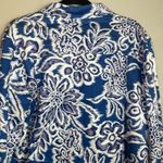 Coldwater Creek Women’s Jacket Large Blue White Moonlight Floral Full Zip Boho Photo 11