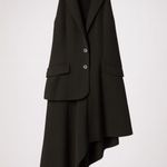 Anthropologie  Black Asymmetrical Pinstripe Dress Photo 0