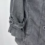 Sandro  Sportswear stretchy black washed denim 3/4 sleeve jacket shirt S casual Photo 3