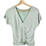 American Eagle  AEO Soft & Sexy Ruched Cinched Front Short Sleeve T-Shirt XS Photo 1