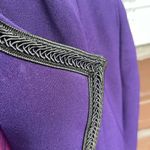 Sag Harbor  Suit Vintage Deep Purple Size 8 Blazer Jacket With Rope Collar Photo 5