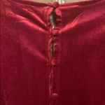 Red Velvet Plunge Gown with Bishop Sleeves Size L Photo 4