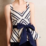 Maeve Anthropologie  Striped Peplum Photo 0