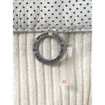 Anthropologie One Girl Who White Perforated Leather Front Sweater Jacket Sz M Photo 6