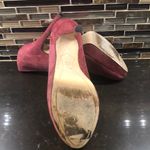 Joan & David  suede red cranberry suede‎ heels Photo 4