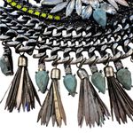 BaubleBar Chunky Statement Y2K Necklace Silver Green White Turquoise  Photo 2