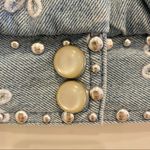 Marc Jacobs Stud Broderie Anglaise Daisy Embroidered Denim Jacket Size XS Photo 7