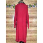 Jamie Gries Hot Pink Chunky Duster Cardigan Sweater Plus Size 1X Faux Fur Collar Photo 8