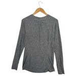 Athleta  Top Womens Medium Gray Quarter Zip Long Sleeve Ruched Athletic Sporty Photo 1
