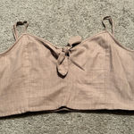 Aerie Crop Top Tie Front oatmeal size XXL Photo 0