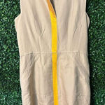 Akris  Tan And Gold Dress Sz 8 Silk Photo 0