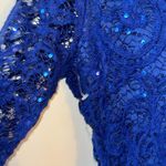 Nordstrom Sparkling Sequin& Lace Blue Nordstroms Sexy Little Dress NWTS ! Photo 6